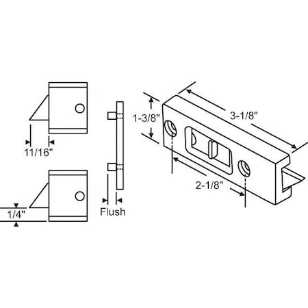 Strybuc Left Hand Tilt Latch Black 85-528LHB